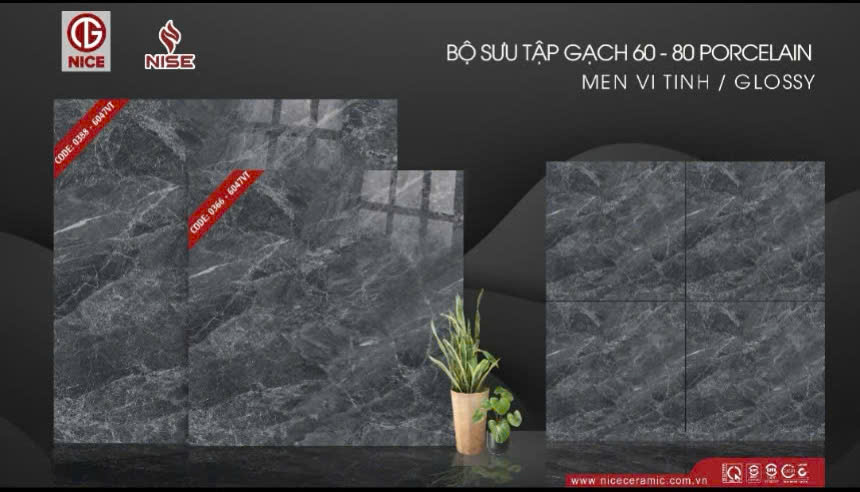 GẠCH LÁT NỀN BÓNG KÍNH 60X60 NISE 66047VT