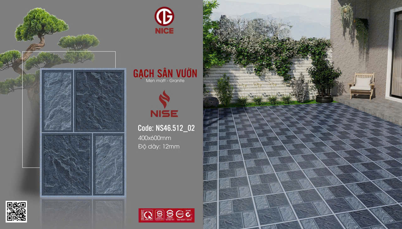 GẠCH LÓT SÂN 40X60 NICE NS46.512-02